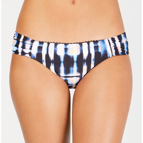 Lucky Brand Tie-Dye Side Shirred Bikini Bottoms - Picture 1 of 5
